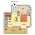 Photo of N - 4 Appartement/Fewo, Dusche, WC, Balkon