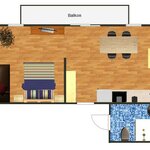 Photo of Studio, shower, toilet, living room/bedroom