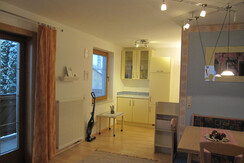 Dining area and kitchen