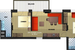 floor plan - apartment Auszeit