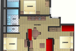 floor plan - apartment Dorfblick gross