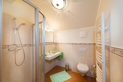 Badezimmer Dusche/WC, Föhn, Handtuchtrockner