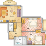 Photo of Apartment, separate toilet and shower/bathtub, 2 bed rooms