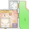 Photo of double room with shower, WC