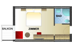 Doppelzimmer Dusche