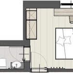 Photo of single room with shower, WC