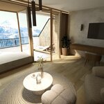 Photo of Suite, shower, toilet, facing the mountains