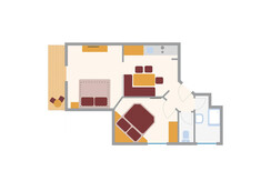 Appartement QUARTETT Mansarde - Skizze