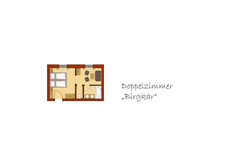 Grundriss Doppelzimmer BIRGKAR