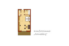 Grundriss Komfortzimmer SCHNEEBERG