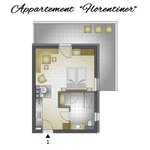 Photo of Appartement, douche en bad, WC, 1 slaapkamer
