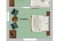 1 Doppelzimmer mit Balkon
