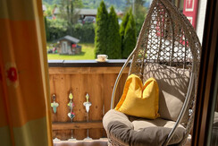 Balkon Gartenblick