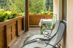 Balkon vor Küche